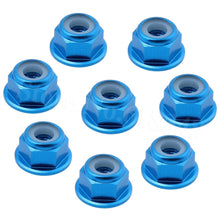 8PCS Aluminum Flange M4 Lock Nuts Nylon Self-Tightening Hex Wheel Adapter RC Car Parts Hardware