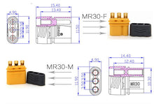 5pair AMASS MR30 Male Female Connector Plug with Sheath for RC Lipo Battery RC Multicopter Airplane