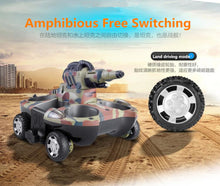 2017 newest Amphibious tank 24883A 2.4GHz Wireless RC Tank car Water / Land Mode RC Tank with LED Light 24883 upgrade version