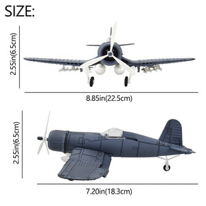 1 PCS Assembly Aircraft Model Kit Toys for Boys Military F4U Corsair Fighter 4D Model DIY Building Blocks Educational Toy Gifts