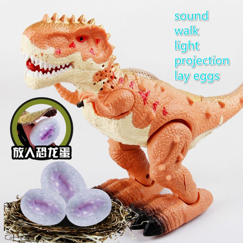 New Electric Dinosaur Walking Tyrannosaurus Rex Toy Moving Walking Dinosaur Electric Dinosaur Lay Eggs Kid Gift