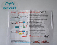 Free Shipping Rcexl Opto Gas Engines Remote Kill Switch K1 V2.0 for RC Model Gasoline Airplane