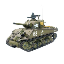US Main Mattle Tank Model Toy 1:16 2.4G Simulation Sound Turret Rotation Smoke Launch Bullet M4A3 Kids Remote Control RC Tank