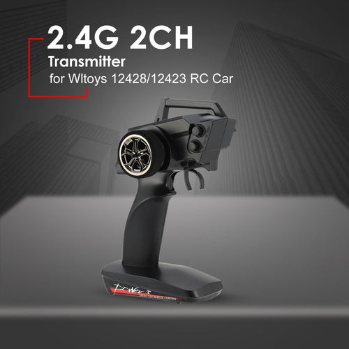 2.4G 2CH Transmitter Remote Control Radio Spare Parts for RC Car 1/12 Wltoys 12428/12423 4WD Crawler Right Hand Mode
