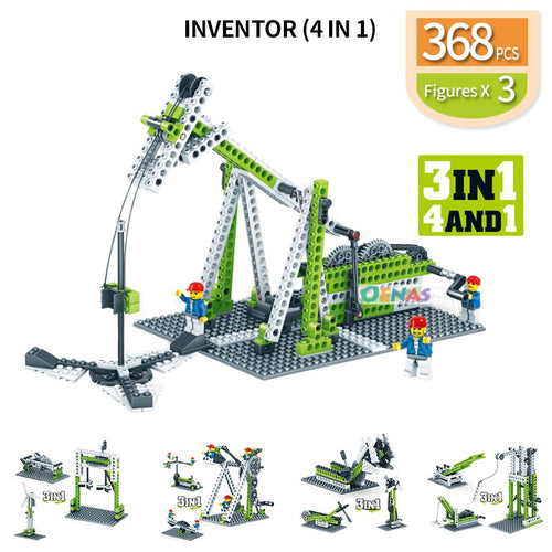 assembled Inventor windmill Technic compatible LegoEG Building Blocks Blender Crane kids tecahing Toys 3in1 children kit gift