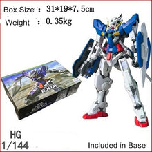 New Gundam Model HG 1:144 Scale Mobile Fighter GN-001 EXIA Assembly Full set Mobile Suit Kids Toys Included in Base