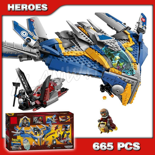 665pcs Super Heroes Guardians of the Galaxy Milano Spaceship Rescue 10251 Assemble Building Blocks Gamora Compatible with Lego