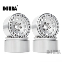 INJORA 4Pcs Aluminum Alloy 1.9 Beadlock Wheels Rims for 1/10 RC Crawler Axial SCX10 SCX10 II 90046 Traxxas TRX4 D90