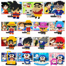 MUMUELI Mini Assembly DIY Japan Anime Figure Cute 3D Building Model Kit Blocks for Children Kids Resin Toys Collection DTSET-4