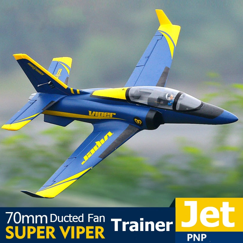 FMS RC Airplane 70mm Super Viper Ducted Fan EDF Jet Trainer 6S 6CH with Retracts Flaps PNP EPO Model Hobby Plane Aircraft Avion