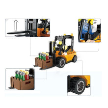115pcs/set Forklift Trucks Assembly Building Blocks Kits Children Educational Puzzle Toys Kids Birthday Gifts
