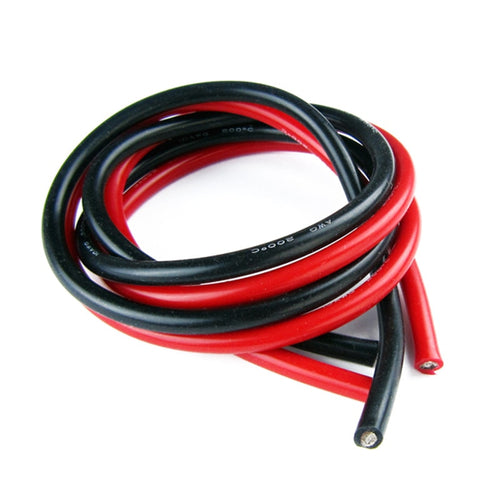 10 meters/lot wire silicone 10 12 14 16 18 20 22 24 26 AWG 5m red and 5m black color cable High Quality