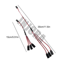 INJORA 1PCS 15/30cm 1 to 3 RC Servo Extension Wire Cable for Futaba JR Male to Female RC Model