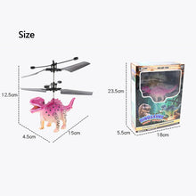 Mini RC Drone Dinosaur Helicopter Toys Simulation Dinosaurs RC Animal Robot With Flashing LED Light Hand Flying Toys Kids