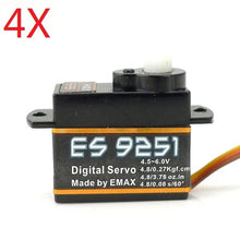 4pcs/lot EMAX ES9051 ES9251 4.1g/3.6g Digital Servo Plastic Gear 0.8kg Torque for 3D F3P Airplanes Wholesale Dropship