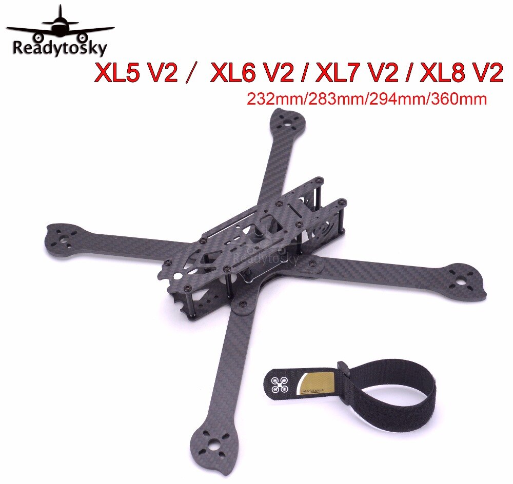 3K Full Carbon Fiber TrueX XL5 V2 232mm/ XL6 V2 283mm / XL7 V2 294mm / XL8 V2 360mm/XL9 V2 390mm Arm 4mm Freestyle Frame for FPV