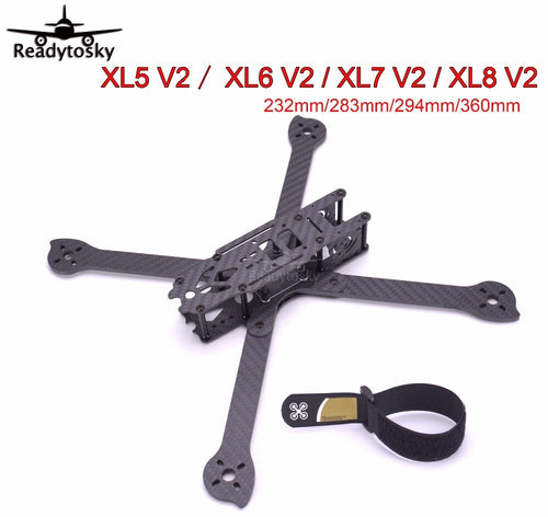 3K Full Carbon Fiber TrueX XL5 V2 232mm/ XL6 V2 283mm / XL7 V2 294mm / XL8 V2 360mm/XL9 V2 390mm Arm 4mm Freestyle Frame for FPV