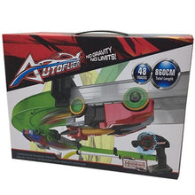 abay 2019 hot AF665 Dual Track 3D Competition Infrared 2 RC Cars with 2 Hand Cranks 48pcs Track YH-61