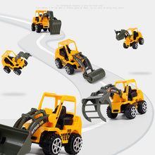 6 Styles Mini Diecast Plastic Construction Vehicle Engineering Cars Excavator Model Toys For Children Boys Gift