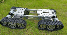 WZY569 Smart RC Tank Car Truck Robot Platform Climbin Metal Tank Chassis DIY 350 RPM CNC Alloy body+4 Plastic Tracks + 4 Motors