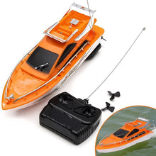 Orange Mini RC Boats Plastic Electric Remote Control Speed Boat Kid Children Toy 26x7.5x9cm