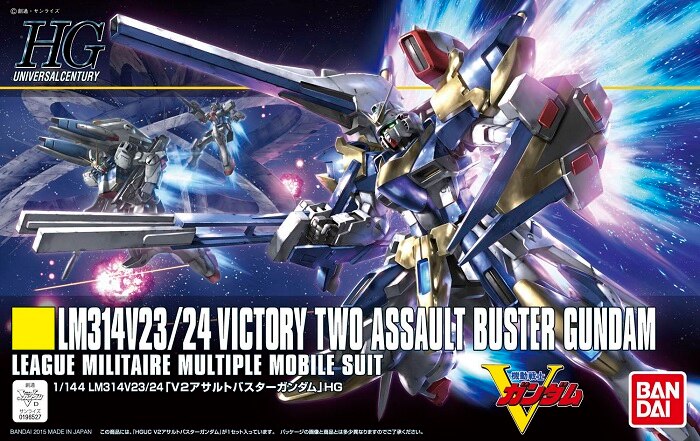 Original Gundam Model HG 1/144 LM314V23/24 VICTORY TWO ASSAULT BUSTER GUNDAM Unchained Mobile Suit Kids Toys