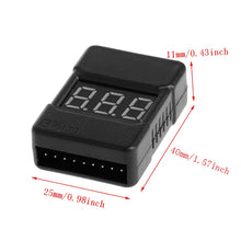 2PCS/1pcs BX100 1-8S Lipo Battery Low Voltage Power Display Tester Buzzer Alarm Black