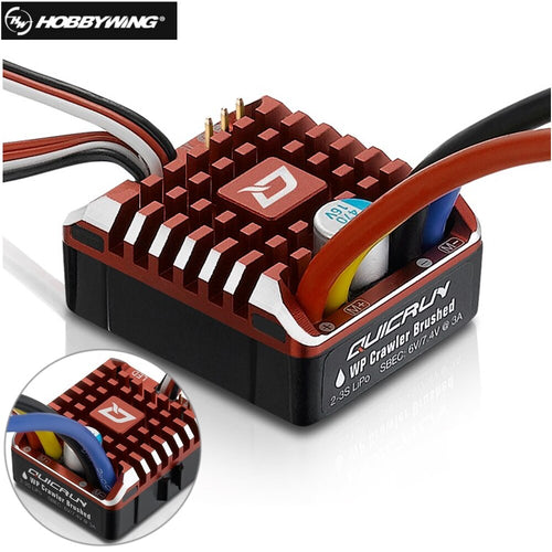Hobbywing QuicRun 1:10 1/8 WP Crawler Brush Brushed 80A Electronic Speed Controller Waterproof ESC With Program box LED BEC XT60