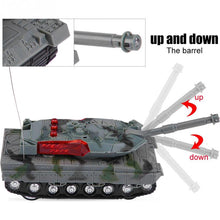 Electric RC Tank 4 Channels Remote Control High Simulation Battle Tank Model Toys For Boys Children Christmas Gift