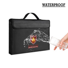Security Fireproof Bag & Battery Bag, Protect Your Valuables, Documents, Money, Jewelry, Battery, Zipper Closure,380*280*75mm