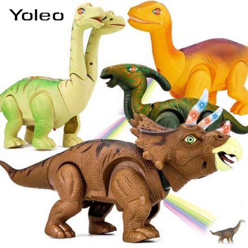 Electric Light Sound Projection Egg-Laying Dinosaur Animal Model Walking Robot Kids Toy Gift for Birthday Christmas Festival