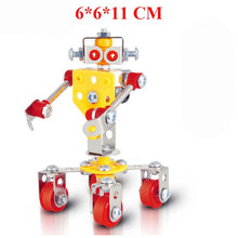 3set Large 3D Metal Puzzle Assemble Screw Building Blocks Kits Convertible Robot Model Teaching Toy for Student Educational Toys