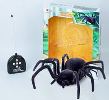 Lomalson 4 Channel RC Spider Eyes Shine Halloween Simulation Spider RC Tricky Scary Toy Prank Gift Model
