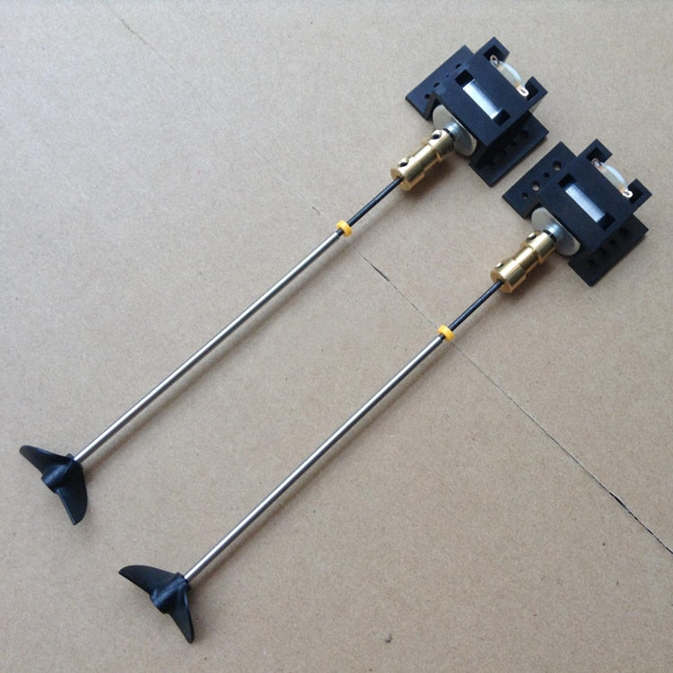 2set/lot Double Motors RC Boat parts Drive Set 130 Motor+Motor Seat+Copper Coupling+15CM Shaft+Propellers Kit For DIY Model Ship