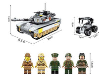 Enlighten Building Block Military Battle Sea Force Overload Tank 5 Figures 482pcs Educational Bricks Toy Boy Gift