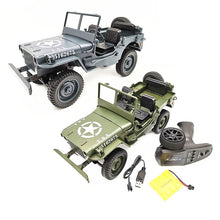 1:10 RC Car Q65 C606 2.4G 4WD Convertible Remote Control Off-Road Military Climbing Car Toy Kid Gift Light Jeep Four-Wheel Drive