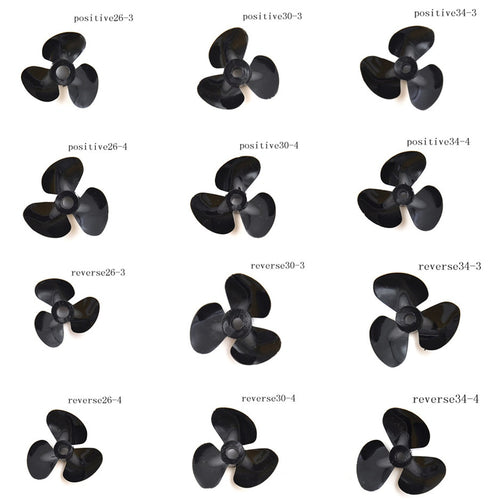 1PCS RC Boat Three Blades Paddle Nylon Boat Propeller Positive & Reverse Screw RC Boat Propeller 12 SIZE