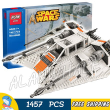 1457pcs Space Wars Snow Speeder Battle Ship Games Pilot Rebel 05084 Model Building Blocks Boys Bricks Compatible With LegoING