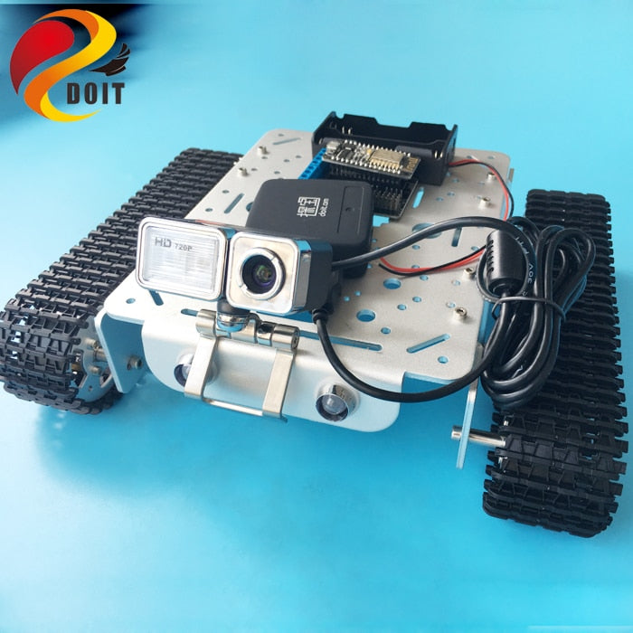 DOIT T200 Remote Control WiFi Video robot tank chassis Mobile Platform for Arduino Smart Robot with Camera clawler toy