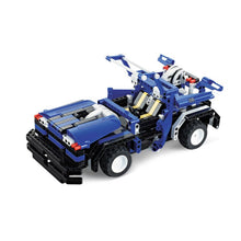 Off-Road Police Mechanical Master 445PC Assembly Block RC Car 2-in-1 Truck & Roadster Kit RC Remote Control Car Racing Toy Car