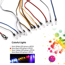 AX-003 Multi-function Ultra Bright LED Lamp Light System Kit for 1/10 1/8 RC Car HSP Traxxas TAMIYA CC01 Axial SCX10 D90 RC Part