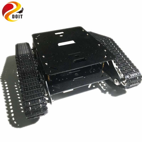 Shock Absorption Metal Tracked Robot Tank Car Chassis TSD300 with Robot Arm Interface Hole for Modification RC Toy DIY