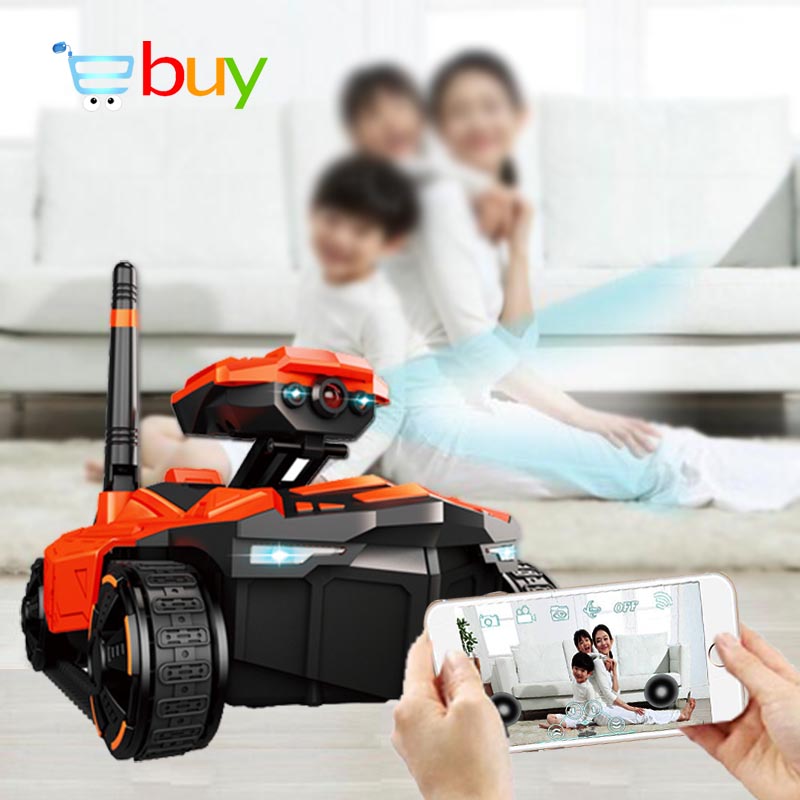 Smart RC Tank Phone App Controlled Wifi FPV HD Camera AR PVP Battle Electric Rover Robot Remote Control Toys for Children Boys