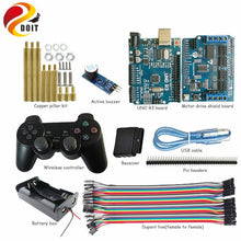 Wireless Control Smart RC Robot Kit by PS2 joystick Tank Car Chassis with Arduino Uno R3 Motor Shield DIY game playstation
