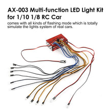 AX-003 Multi-function Ultra Bright LED Lamp Light System Kit for 1/10 1/8 RC Car HSP Traxxas TAMIYA CC01 Axial SCX10 D90 RC Part
