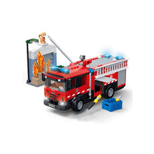Block GUDI Legoings City Fire Station Ambulance Plane Car Building Blocks Bricks Kits Assembled Educational Toys For Children