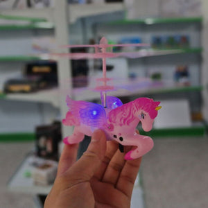 1Pcs Flying Pink Unicorn Drone Self Hovering Helicopter Aircraft Toys For Chirldren Gift