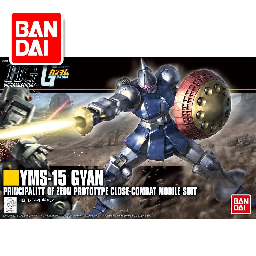 Original Gundam HG 1/144 Model GYAN YMS-15 Mobile Suit Kids Toys With Holder