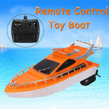 Orange Mini RC Boats Plastic Electric Remote Control Speed Boat Kid Children Toy 26x7.5x9cm