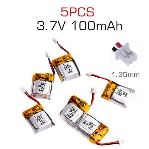 5 pcs 3.7V 100mAh Li-po Battery for Cheerson CX-10 CX-10A FQ777-124 Hubsan Q4 Wltoys V272 Mini RC Quadcopter Drone Battery